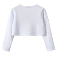 thumbnail image 5 of Mooqilaa Girls Knitted Cardigans, Open Front Lightweight Long Sleeve Cropped Kids Cardigan Sweaters White Size 10-12, 5 of 8