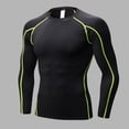 thumbnail image 2 of CONZONE Mens Workout T-Shirts Long Sleeve Gym Fitness T Shirts For Men Crew Neck Solid Color Tight Stretchy Athletic Tee Tops, 2 of 4