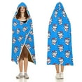 thumbnail image 5 of Hello Kitty Hooded Blanket Poncho, Wearable Hooded Blanket Cozy Soft Warm Plush Fleece Blanket for Adult Women Men 40x50, 5 of 6