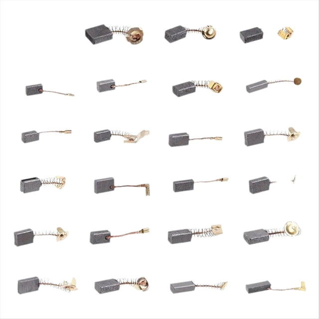 46 Escobillas de Carbón para Motor Eléctrico, 23 Tamaños Diferentes para Repuestos y Reparación de Herramientas Eléctricas.