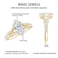 thumbnail image 5 of Rosec Jewels Marquise Cut Moissanite Engagement Ring - 5X10 mm, 1 Ct, D-VS1 Grade, 18K Yellow Gold, US 4.50, 5 of 6