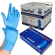 SunnyCare Nitrile Non Vinyl Latex Medical Exam Gloves, Medium, 1000 Count