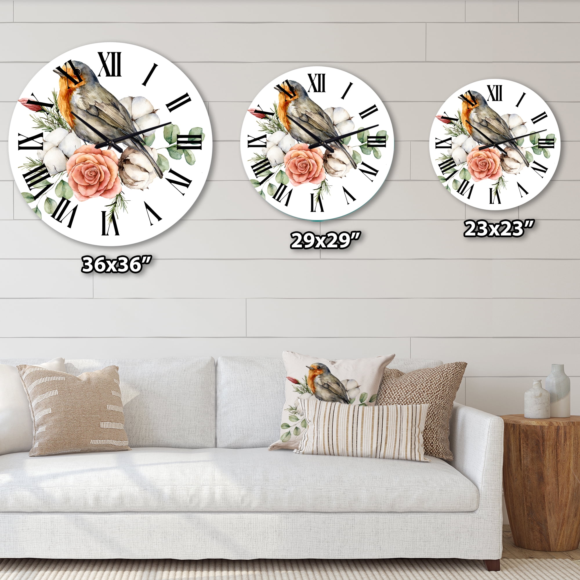 Designart 1 in Quartz Traditional Wall Clock