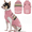 Pink, variant on Kuoser Dog Sweater, Fleece Anti-Pilling Pet Clothes, Winter Turtleneck with Snowflake Pattern for Small to Large Dogs, Dark-Gray, M
