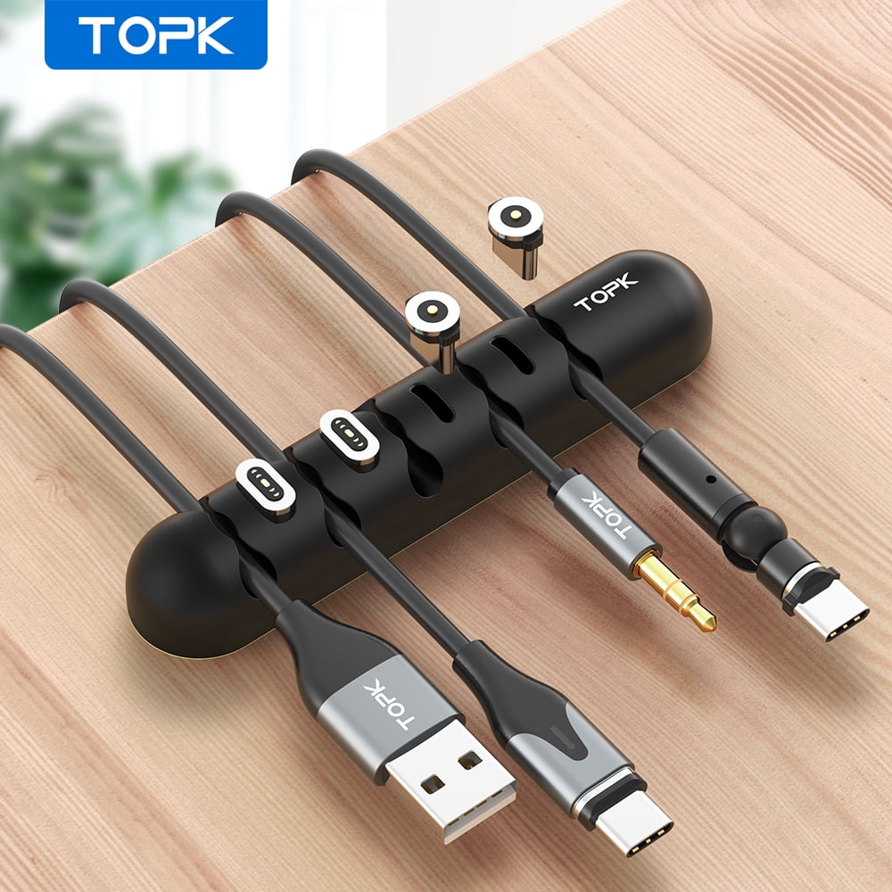 TOPK [2Pack] L35 Cable Organizer & Plug Box Silicone USB