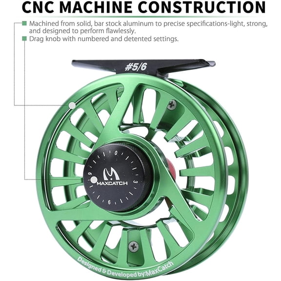 Maxcatch AVID Fly Fishing Reel - 9/10wt (Fly Reel Green)