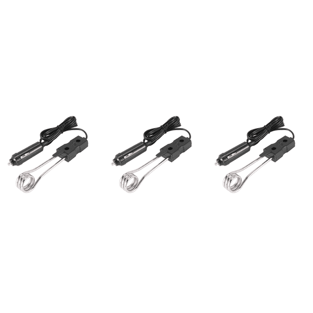 3X Auto Heater Kettle Travel Heaters Mobile Heaters Camping Outdoor Black