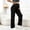 Black, variant on Maternity Women's Side Drawstring Wide Leg Pants, Over‑Belly High Elastic Support, Adjustable Side Ruched Detail for Pregnancy Daily Wear, Maternity Pants for Women Gray XL