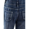 thumbnail image 6 of Feinuhan Womens Blue Denim Jean Straight Leg Distressed Pocket Bib Overalls, 6 of 6