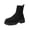 Black, variant on Women's Ankle Boots Fall Winter Flying Knit Elastic Short Boots Stretch Thick Block Heel Height Versatile Fashion Casual Boots for Leisure Outdoor Daily Outfits