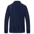 thumbnail image 2 of SWSMCLT Men's Bomber Jackets Casual Lightweight Sports Active Thin Coat Full Zip Fashion Flight Running Outwear Long Sleeve Navy Small, 2 of 5