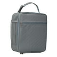 thumbnail image 4 of Insulated Food Box Bags Lunch Box Container with Zipper Handbag Picnic Bag Pouch Grey, 4 of 9