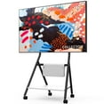 thumbnail image 4 of FITUEYES Storage Rolling TV Cart Height Adjustable Corner TV Stand Mount for TVs Up to 65 Inch, 4 of 5