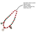 thumbnail image 7 of Tnobhg Christmas Tree Snowman Santa Claus Bell Decor Phone Lanyard Colorful Beads Mobile Phone Wristband Anti-Loss Chain Jewelry Gift, 7 of 7