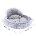 thumbnail image 2 of Nebwoak Soft Cloth Pet Bed for Small to Medium Cats Dogs - 17.7x17.7in Gray Pink Blue Cushion with Sponge Support, Detachable Washable Mattress, Cozy Resting Pad, 2 of 5