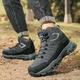 thumbnail image 5 of Mens Outdoor Hiking Boots Winter Fur Lined Warm Snow Boots Waterproof Anti-slip Lightweight Camping Boots Gray 9.5 US, 5 of 7
