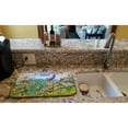 thumbnail image 2 of Peacock on Garden Fence Dish Drying Mat, 2 of 7
