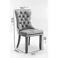 thumbnail image 6 of Set of 2 Dining Chairs with Velvet Upholstered, Dining Room Chairs, High-end Tufted Solid Wood Kitchen And Dining Room Chairs with Wood Legs Nailhead Trim for Kitchen Bedroom, Wine Red, 6 of 9