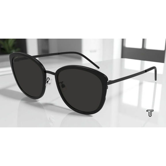 Saint Laurent SL 377/K SLIM 002 Womens Cat-Eye Sunglasses Polycarbonate Lens