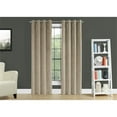 thumbnail image 4 of Curtain Panel 2pcs Set 54"W X 84"L Grommet Bedroom Kitchen Velvet Beige, 4 of 9
