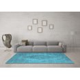 thumbnail image 3 of Ahgly Company Indoor Square Oriental Light Blue Industrial Area Rugs, 6' Square, 3 of 4