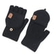 thumbnail image 4 of Guantes sin tapa abatible que hacen punto, gruesos, flexibles, cálidos, de medio para mujeres, niñas, damas, deportes al aire Negro Soledad guantes sin dedos, 4 of 8