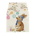 thumbnail image 2 of Easter Table Runner，Easter Decor Easter Table Flag Holiday Bunny Egg Little Printed Linen Tablecloth Easter Home Decorations，1X Table Runner Clearance, 2 of 4