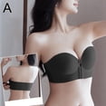 thumbnail image 1 of WAITLOVER Sujetador push-up invisible inalámbrico sin tirantes con botón frontal para mujer;, 1 of 6