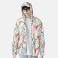 thumbnail image 2 of Vsdgher Abstract Marble Texture Print Adult Hoodie Shirts Rash Guard for Men Women,Long Sleeve Sun Protection Fishing Shirts for Athletic Running Swim-Medium, 2 of 7