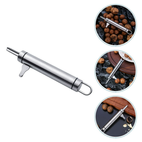 Homoyoyo Stainless Steel Nutcracker Tool for Chestnuts and Walnuts, Handheld Nut Cracker, 1 Set 6×1.6×0.7in