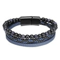 thumbnail image 1 of Fiudx Piedra Volcán, Diseño Cuerda Pie de Vaca Ajustable, Cuentas de Acero Inoxidable Moldeables, Condiciones Favorables La Absorción, Alivia El Estrés, Accesorio Unisex, Incluye Servicio de Asistenc, 1 of 2