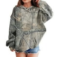 thumbnail image 2 of Sweatshirts for Girls Toddler & Kids Camo Maple Leaf Print Crewneck Hoodies Oversized Long Sleeve Drop Shoulder Sweatshirt Winter Fashion Pullovers, 2 of 6
