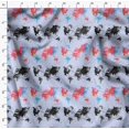 thumbnail image 4 of Soimoi Blue Cotton Cambric Fabric Text & Map Watercolor Printed Fabric 1 Yard 56 Inch Wide, 4 of 5