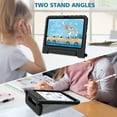 thumbnail image 6 of Fintie Kids Case for iPad 10th Generation (10.9 inch 2022 Model), Kiddie Lightweight Shockproof Kids Friendly Stand Cover with Pencil Holder, Black, 6 of 9