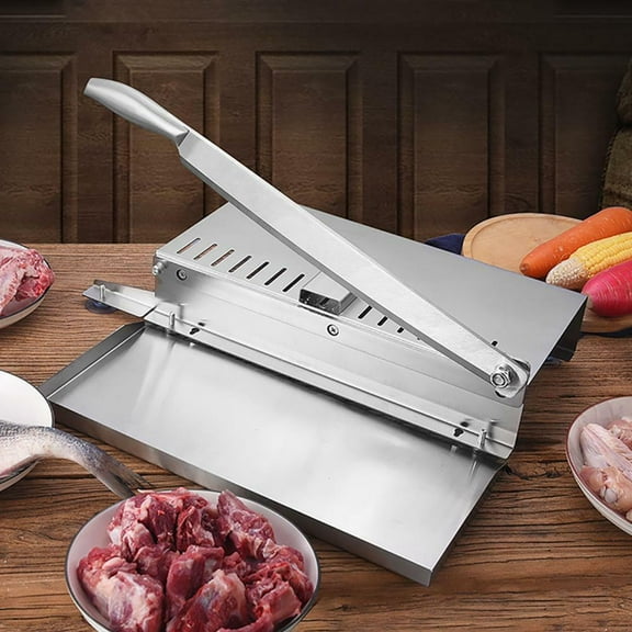 Manual Frozen Meat Slicer Stainless Steel Mutton Ham Beef Cutter Cutting Machine for Home and Commercial Cooking Use