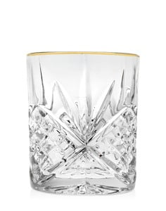 gold rim whiskey glass
