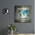 thumbnail image 6 of Luxe Metal Art 'Sea Map II' by Lightbox Journal, Metal Wall Art, 24"x24", 6 of 8