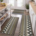 thumbnail image 2 of Blue Geometric Zigzag Checker Pattern Kitchen Rugs Sets Of 3,Kitchen Runner Rugs Non Skid Washable,Decorative Kitchen Floor Mats for Kitchen,Sink,Laundry,17"x30"+ 17"x47" + 17"x59", 2 of 6