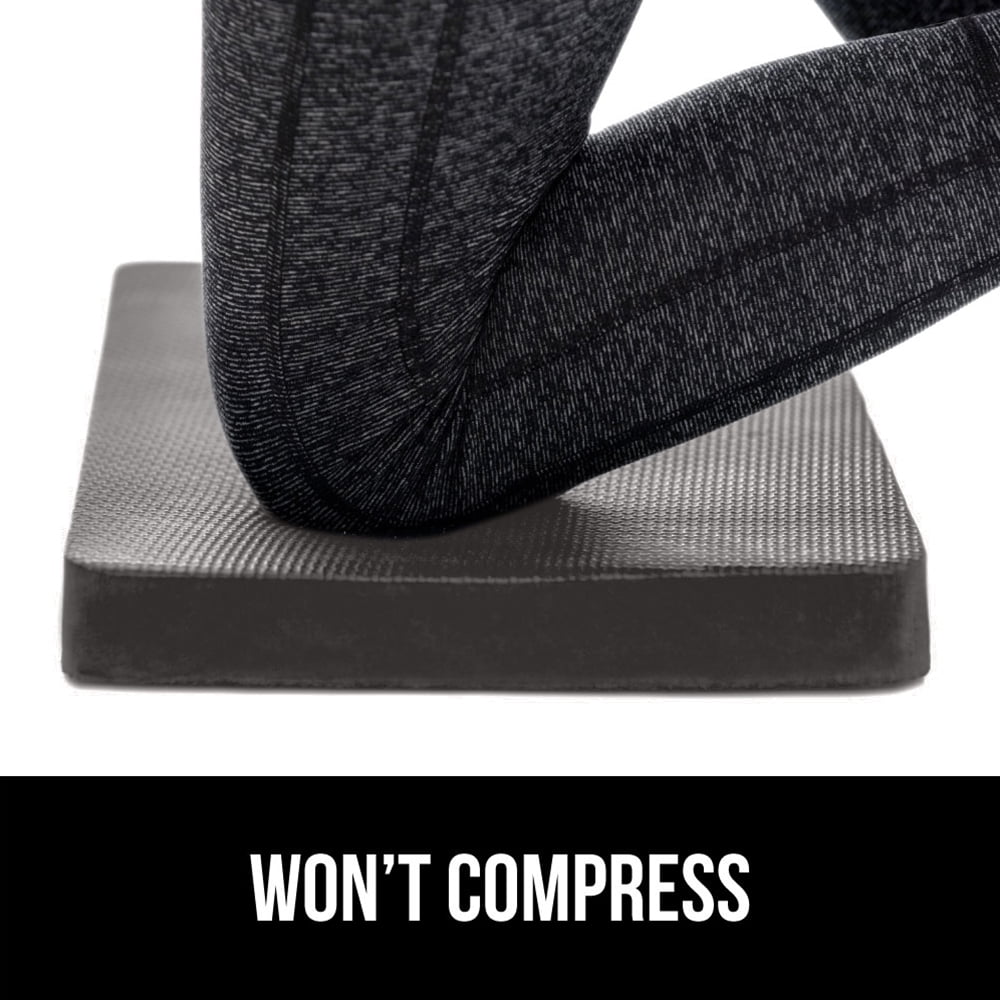 GORILLA GRIP Kneeling Pad, Cushioning Support for Knees, Thick, Water Resistant, 17.5x11 Charcoal
