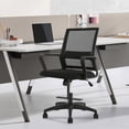thumbnail image 2 of YRLLENSDAN Mesh Office Chair with Wheels Rolling Desk Chair with Arms Mesh Computer Chair for Adults Conference Room Chair Study Chair Adjustable Height,Black, 2 of 8
