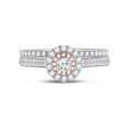 thumbnail image 2 of FB Jewels 10kt Two-tone Gold Womens Round Diamond Bridal Wedding Engagement Ring Band Set 1/2 Cttw, 2 of 4