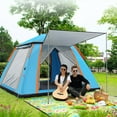 thumbnail image 5 of 4-5 Person Pop-Up Camping Tent – Instant Setup Family Tent with 2 Mesh Windows, Waterproof & Windproof – Portable for Hiking, Backpacking, Outdoor Adventures – Blue, 5 of 9