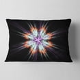 thumbnail image 2 of Designart Abstract Flowers on Black Background - Flower Throw Pillow - 12x20, 2 of 5