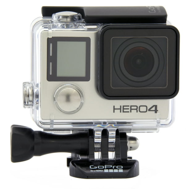 GoPro Hero 4 HERO4 Noir Édition 4K Caméra d'Action Caméscope avec 32GB Starter Accessoire Kit avec Carte MicroSD, Poignée, 2x Batteries, Chargeur de Maison et de Voiture, Cas Moyen, HDMI, Kit de Nettoyage