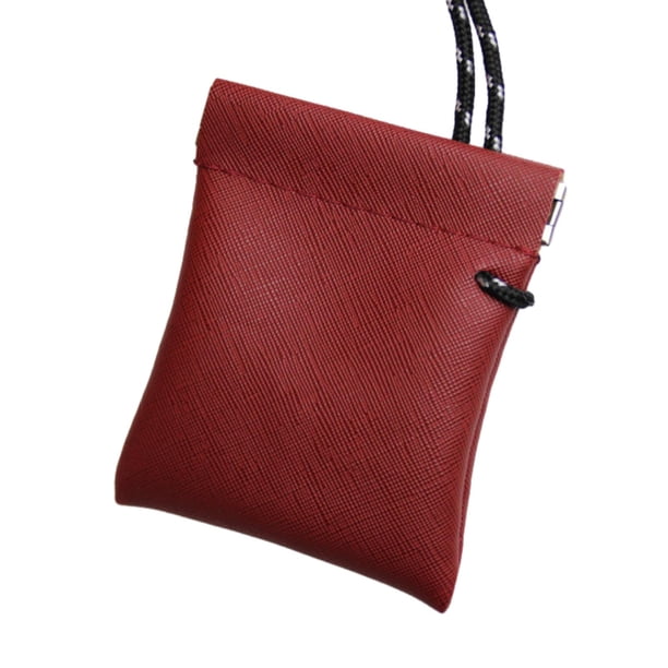 Bolsa Colgante para el Cuello Sharpla para Hombres y Mujeres Rojo