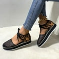 thumbnail image 6 of VerPetridure Women's Sandals Summer Casual Shoes Casual Round Toe Ankle Strap Leopard Print Cutout Lightweight Mesh Mid Heel Sandals, 6 of 8