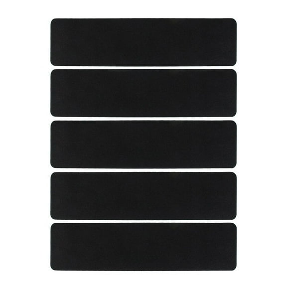 5Pcs Stairs Decking Grip Strips Anti Tape Sticker with Black Sand Surface (Black)