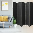 thumbnail image 6 of Room Divider Privacy Screen, 6 ft. Tall Extra Wide Foldable Panel Partition Wall Divider, Double Hinged Room and Folding Privacy Screens Gray/White, 6 of 8