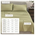 thumbnail image 3 of Cotton Heathered Melange Jersey Knit Bed Sheet Set (King, Heathered Eucalyptus), 3 of 6
