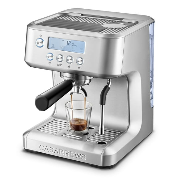 CASABREWS Ultra Semi-Automatic Espresso machine: 20 Bar, Stainless Steel, Milk Frother, Temperature Control - Americano, Latte, Cappuccino